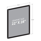 Azar Window-Hanging Vertical/Horizontal Side Loading Plastic Poster Holder - Clear-Landscape or Portrait Orientation