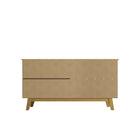 Manhattan Comfort Yonkers 62.99" Mid-Century Modern Sideboard - Off White and Cinnamon-30 Day Limited Manufacturer's Warranty