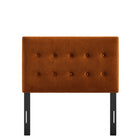 Modway Emily Stain-Resistant Performance Velvet Twin Size Headboard - Rust-Assembly Required