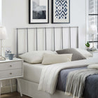 Modway Kiana Metal Stainless Steel Full Headboard - Grey-Sturdy Powder Coated Steel Frame