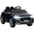 Qaba 12V Audi Q8 Licensed Electric RC Car for Kids - Black-Licensed 12V Audi Q8 etron sportback ensures authentic design 