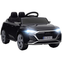 Qaba 12V Audi Q8 Licensed Electric RC Car for Kids - Black-Licensed 12V Audi Q8 etron sportback ensures authentic design 