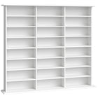 HOMCOM 8-Tier Media Storage Cabinet - White-Large storage capacity holds 1032 CDs or 594 DVDs/Blu-rays