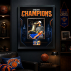 Frameworth New York Knicks 2026 Champions: Karl-Anthony Towns Trophy PhotoGlass Framed Photo - 18" W x 22" H - Black-7
