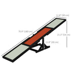 PawHut Wooden Dog Seesaw Pet Agility Equipment - Black-Mentally and physically challenging and entertaining your pets 
