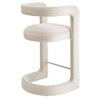 Modway Winslow Performance Velvet Counter Stool - Alabaster-Fully Assembled