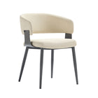 Manhattan Comfort Luce 22" Modern Textured Leatherette Upholstered Dining Chair - Sand-Plush, Foam-Filled Seat for Lasting Comfort