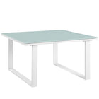 Modway Fortuna Outdoor Patio Side Table - White-Modern Outdoor Side Table