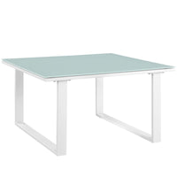 Modway Fortuna Outdoor Patio Side Table - White-Modern Outdoor Side Table