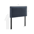 Modway Camille Upholstered Linen Blend Twin Size Headboard - Denim-Removable Slipcover