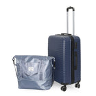 Nicci Travel Weekender Duffel Expandable Bag - Blue-Side snap fastenings