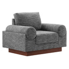 Modway Oasis Upholstered Fabric Armchair - Grey-Modern Accent Chair