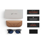 Ray-Ban Meta Wayfarer Gen 2 AI Glasses - Sapphire Transitions Lenses - Shiny Transparent Grey Frame-Discreet open-ear speakers and custom 5-mic array