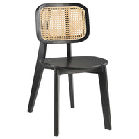 Modway Habitat Wood Dining Side Chair - Black-Coastal Farmhouse Dining Side Chair