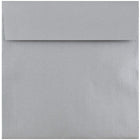 JAM Paper 6.5" x 6.5" Square Metallic Invitation Envelopes - Stardream Silver - 25 Pack-Colour: Stardream Silver