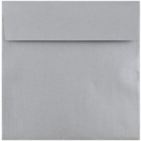 JAM Paper 6.5" x 6.5" Square Metallic Invitation Envelopes - Stardream Silver - 25 Pack-Colour: Stardream Silver
