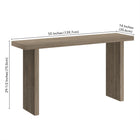 Hudson&Canal Soren 55"W Console Table - Antiqued Grey Oak-9
