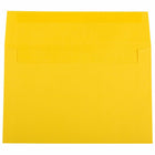 JAM Paper A9 Coloured Invitation Envelopes with Peel & Seal Closure - 5 3/4 x 8 3/4 - Yellow Recycled - 100 Pack-Colour: Yellow