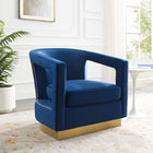 Modway Frolick Performance Velvet Armchair - Navy-Performance Velvet Upholstery