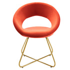 Modway Nouvelle Performance Velvet Dining Chair - Gold/Orange - 2 Pack-8