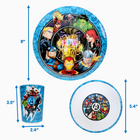 Danawares Marvel Avengers Melamine Dinnerware 3-Piece Set-This Avengers Kids plate, bowl, and tumbler set is made of melamine, which is durable and 100% BPA-free. Do not microwave