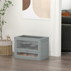PawHut 24 Inch Hamster Cage with2 Levels - Grey-Spacious design provides ample room for play