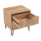 Manhattan Comfort DUMBO 20.07" Modern 2-Drawer Nightstand 2-Piece Set - Golden Brown-Perfect for Bedside Storage, Lamps or Display Items