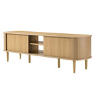 Modway Contour 63" Wood TV Stand - Oak-Assembly Required