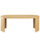 Modway Aspect Oval Wood Coffee Table - Oak-7