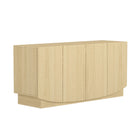 Manhattan Comfort Ardea 60" Contemporary 4-Door Sideboard - Natural Oak-Easy assembly with included hardware and instructions