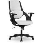 Sharper Image C2 Axis Ergonomic Swivel Executive Office Chair - White/Black-Pivoting seat bucket that independently synchronizes with each movement