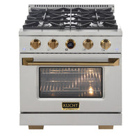 Kucht 30" KXP Series Dual Fuel Range Natural Gas - Stainless Steel/Gold-New Kucht Horus Digital Dial Thermostat