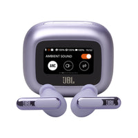 JBL Live Beam 3 True Wireless Noise Cancelling Closed-Stick Earbuds - Purple-The JBL Live Beam 3's 10mm dynamic drivers are powered by JBL Signature Sound. Each driver is perfectly tuned to deliver deep bass, balanced mid-range, and refined high frequencies—all at any volume level. JBL Spatial Sound makes you feel like you're at a concert as the sound comes from virtually everywhere around you
