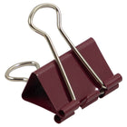 JAM Paper Colourful Binder Clips - Medium - 1 1/4" (32 mm) - Burgundy - 15 Pack-Colour: Burgundy
