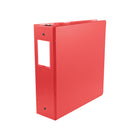 Staples Economy 3" 3-Ring Round Ring Binder - Red-Storage binder