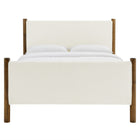 Modway Maven Queen Size Boucle Upholstered Platform Bed - Feather Walnut-Assembly Required