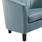 Modway Prospect Channel Tufted Performance Velvet Armchair - Light Blue-Channel Tufting