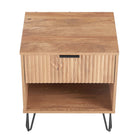 Manhattan Comfort DUMBO Modern 1-Drawer Nightstand and 3-Drawer Dresser Set - Golden Brown-10