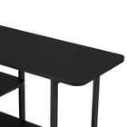 Manhattan Comfort Celine 70.86" Modern Console Table - Black-Top Board Made of High Quality Manufactured Wood with Veneer