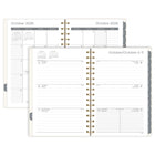 Mead 2027 Small Weekly/ Monthly Planner - 8-1/2" x 6" - Floral Meadow - Bilingual-Full 15 months of weekly/monthly planning + 3 monthly page spreads