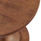 Modway Lina Round Wood Side Table - Walnut-Assembly Required