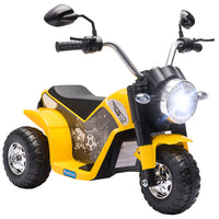 Aosom 6V Kids Electric Ride-On Motorcycle - Yellow-With the working headlights, this ride-on motorcycle can provide an authentic riding experience for your kids 