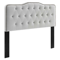 Modway Sophia Tufted Performance Velvet Twin Headboard - Light Grey-Tufted Twin Headboard