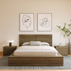 Nexera James Headboard - Queen Size - Brown Oak-Oak Finish Options: Crafted from engineered wood in a light Brown Oak or Natural Blonde Oak finish, adding a touch of natural beauty to your space with its unique grain color variation