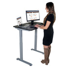 Victor Height Adjustable Compact Full Electric Standing Desk - 3' Wide - Black-4-Memory setting function to set saved heights between 28.7”- 48.4”