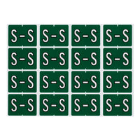 Pendaflex A-Z Dark Green End Tab Filing Labels - S - 240 Pack-Compatible with DataFile L8701 series labels
