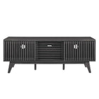 Modway Iterate 59" TV Stand - Charcoal-Non-Marking Foot Pads