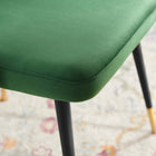 Modway Adorn Tufted Performance Velvet Dining Side Chair - Emerald-Black Tapered Legs