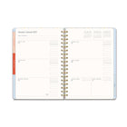 Orange Circle Studio Locked in Love Tri-Tab Weekly/Monthly Planner - 7" x 9.5" - Assorted Colours - Bilingual-Elastic-band closure and 96 full-color sticker sheet