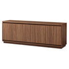 Hudson&Canal Presque TV Stand for TV's up to 75" - Satin Walnut-The top has a weight capacity of 75lbs, lower shelves can hold 25lbs each